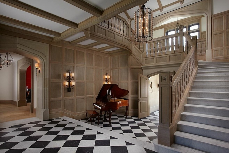 entrée glamour manoir de luxe
