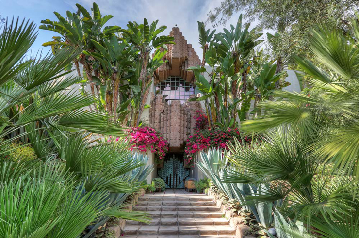 Entrée exotique maison d'architecte
