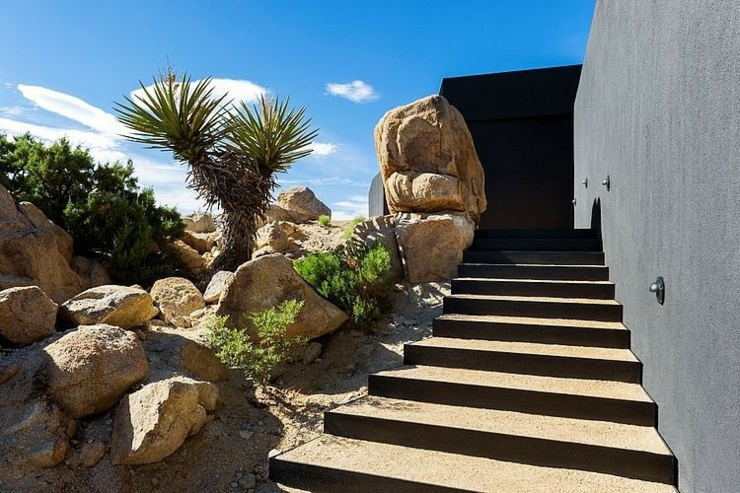 entrée principale maison d'architecte atypique
