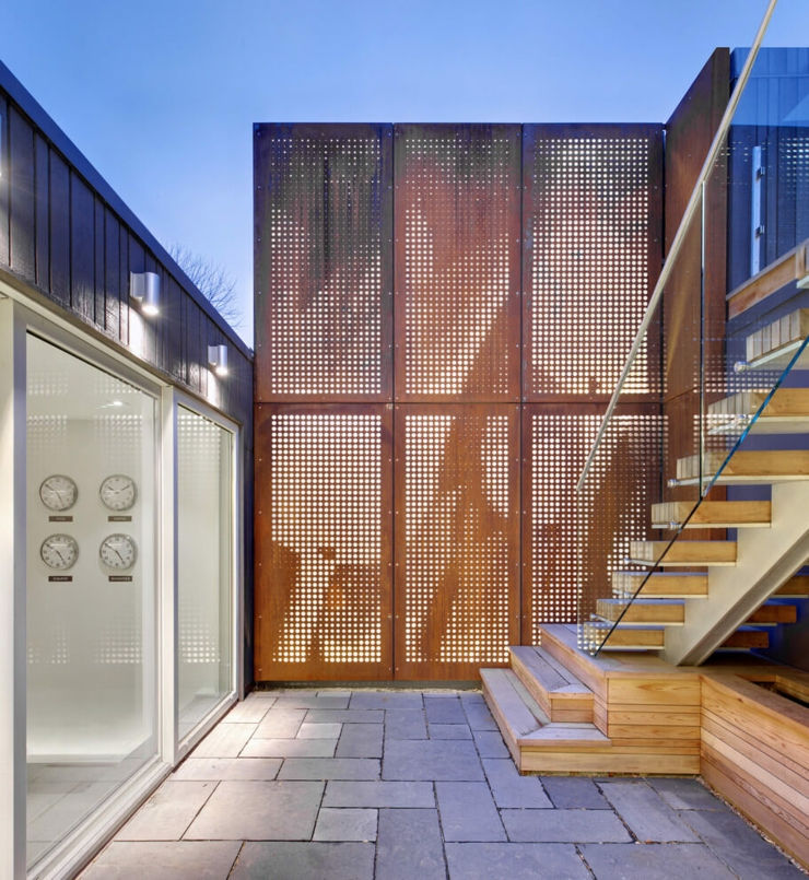 extérieur maison moderne industrielle