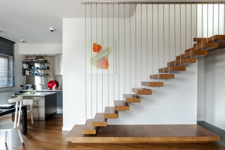 Bel escalier intérieur au design un brin futuriste escalier intérieur design