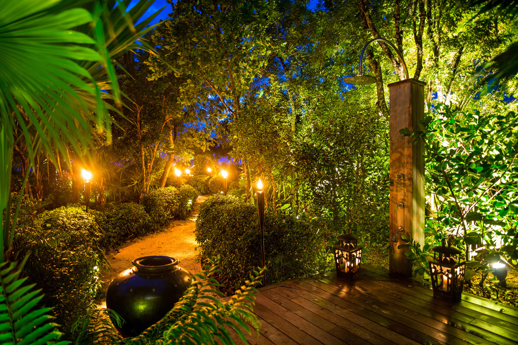 jardin extérieur maison de vacances
