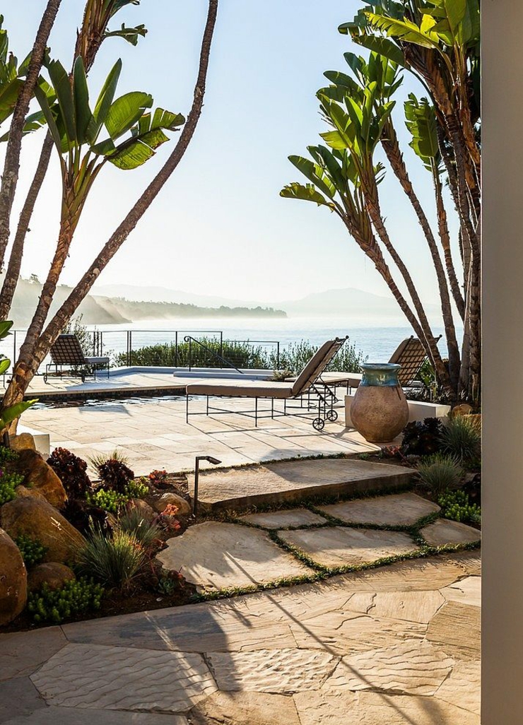 outdoor espace terrasse de maison d'architecte Californie