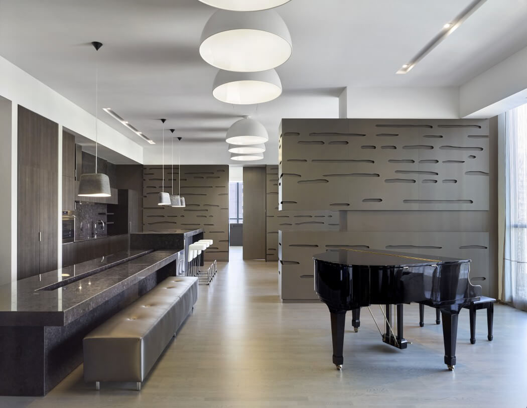 Ambiance élégante dans les tons très tendance « beige – gris » de l’immeuble de prestige immeuble de prestige toronto intérieur design élégant