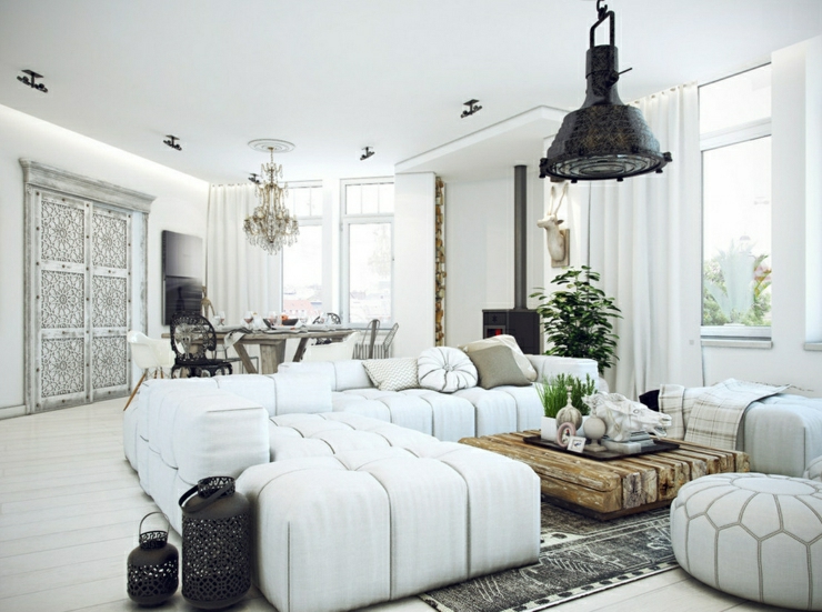 Ameublement au design contemporain et artistique ameublement élégant séjour appartement