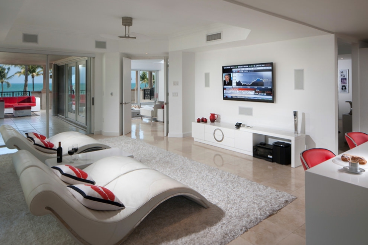 salon de tv appartement de luxe exotique