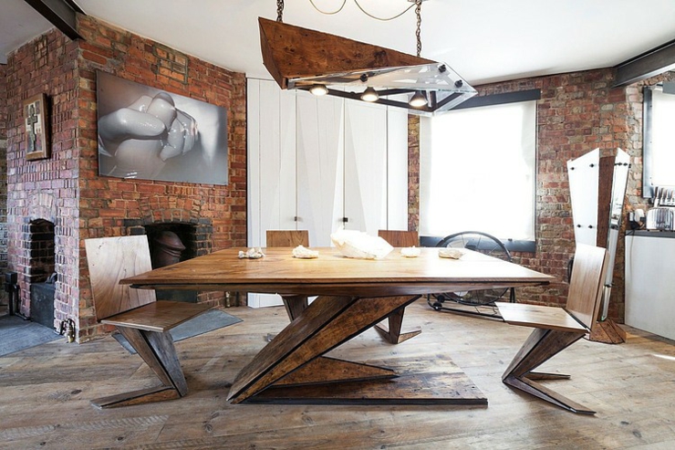 mobilier en bois massif original loft