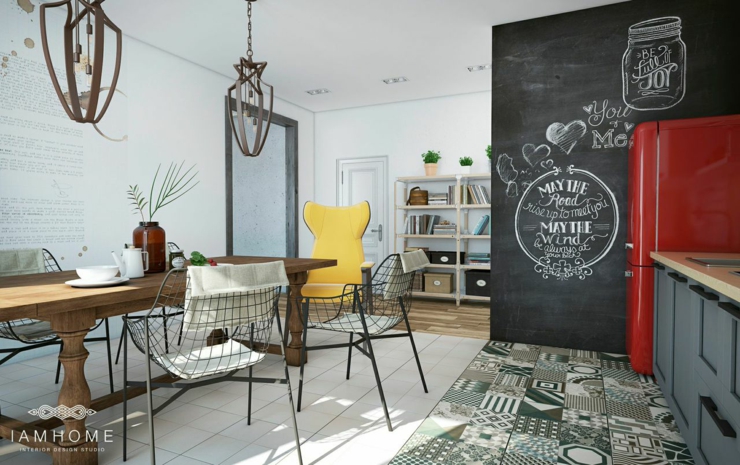 Belle cuisine ouverte avec coin repas cuisine aménagée très créative design