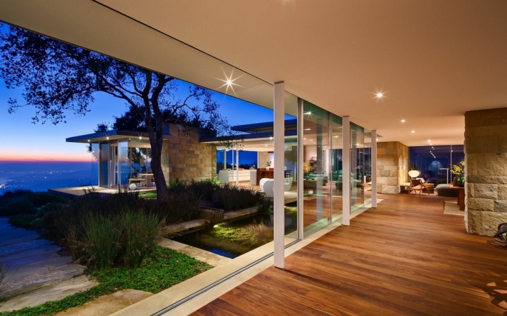 baies vitrées maison contemporaine