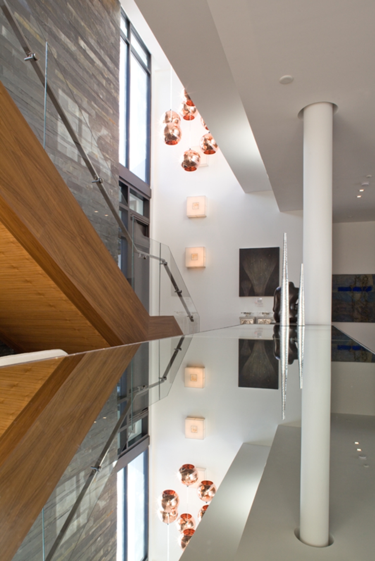 Intérieur moderne magnifique avec un beau volume intérieur design prestige