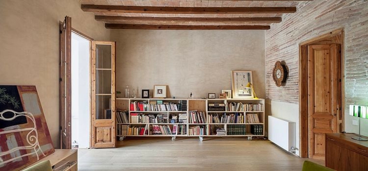 poutres apparentes design rustique appartement