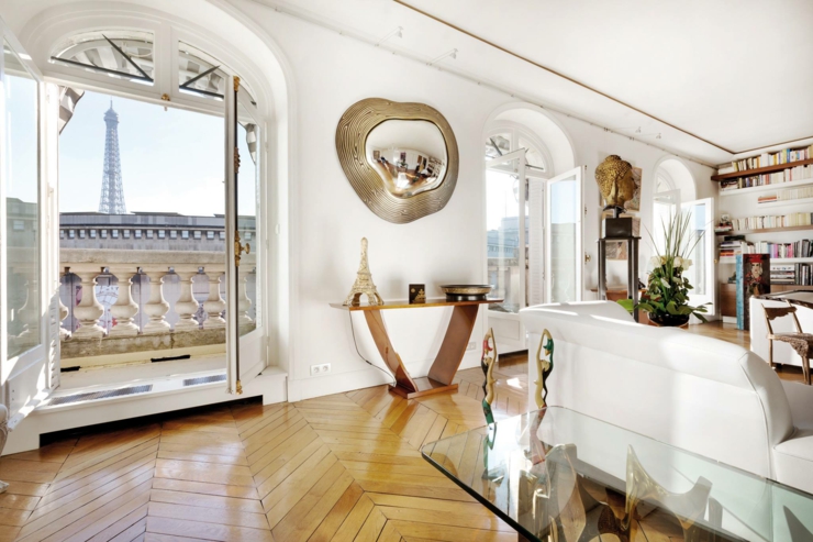 Immobilier de luxe avec vue imprenable sur la Tour Eiffel intérieur luxe immobilier de prestige paris