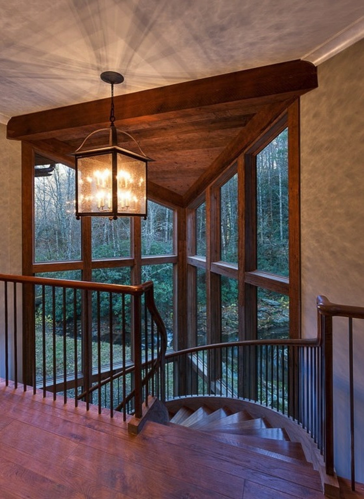 intérieur en bois massif de luxe