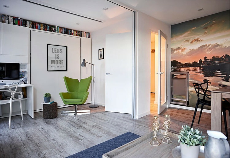 Mobilier de designers et ambiance épurée moderne intérieur blanc sympa londres