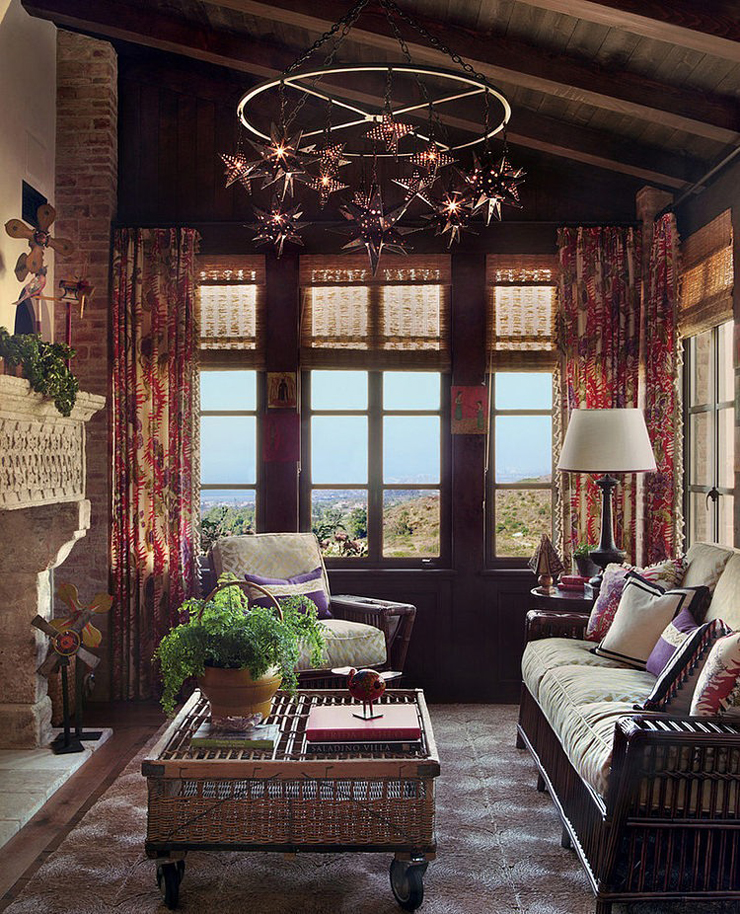 Salon convivial de cette maison de charme rustique ameublement rustique campagne de luxe
