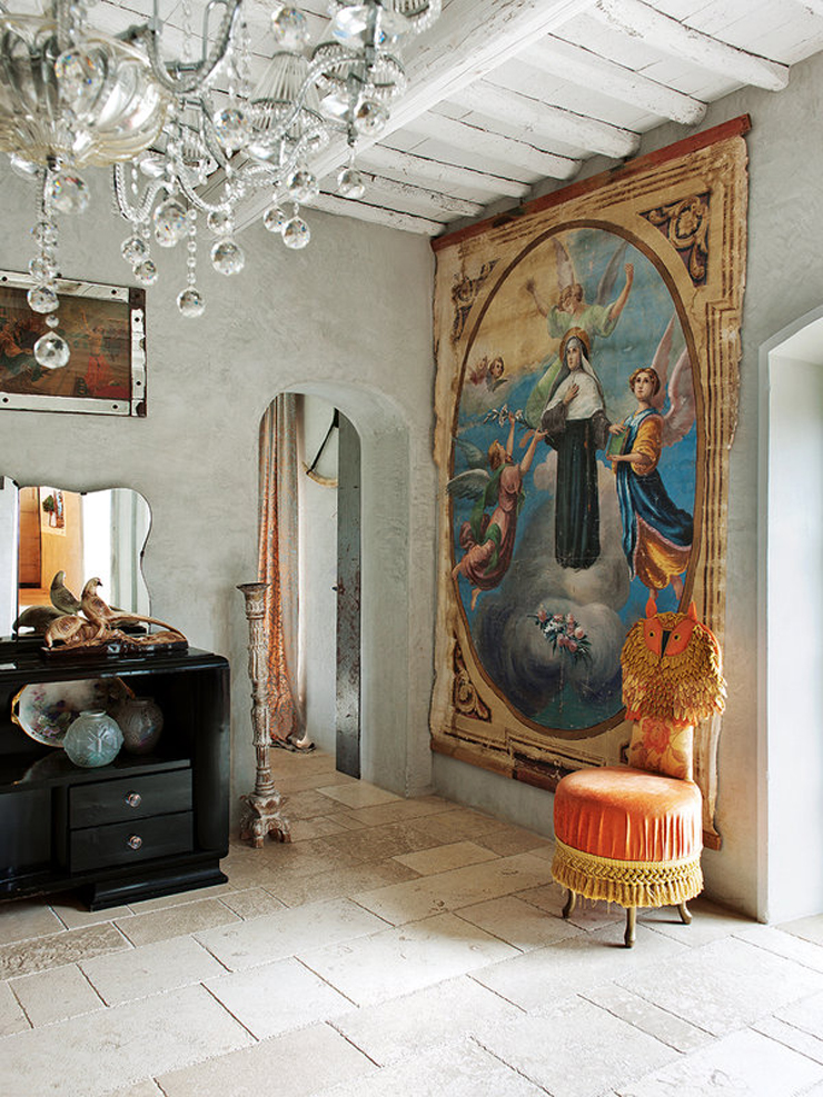 ambiance artistique maison rustique