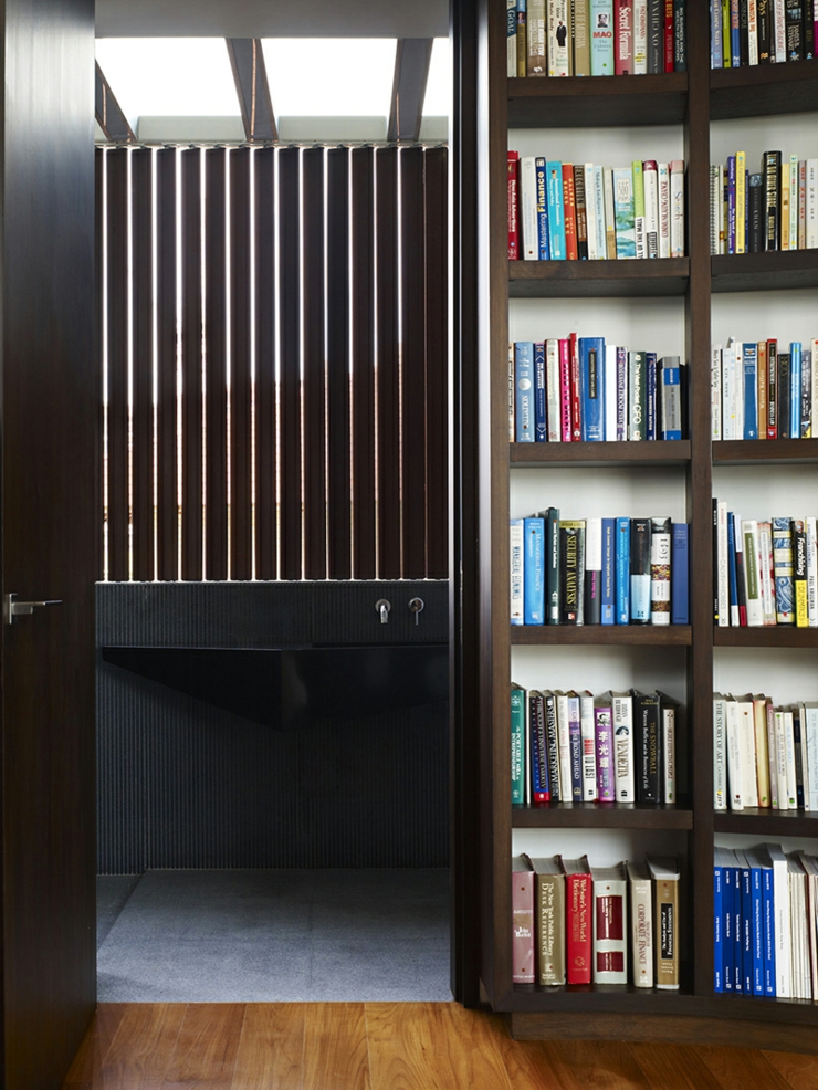 bibliothèque maison contemporaine d'architecte