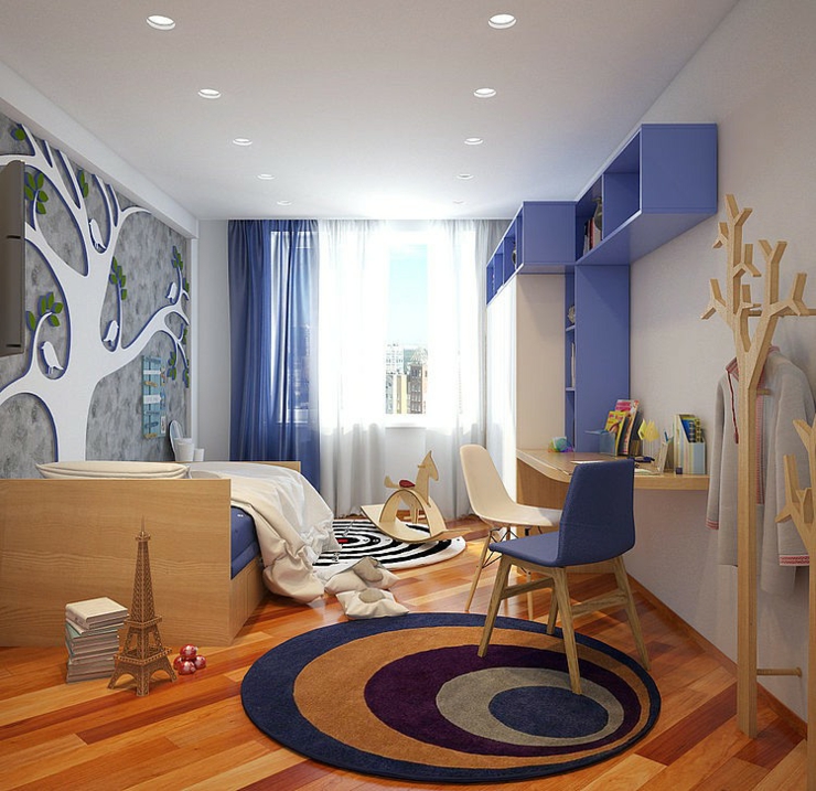 Ameublement design pour la chambre du petit chambre d'enfant lumineuse moderne