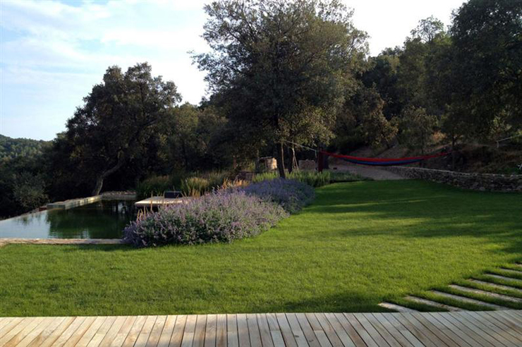Le jardin verdoyant constitue un parfait exemple du paysage d’Europe du sud Espace outdoor design verdoyant