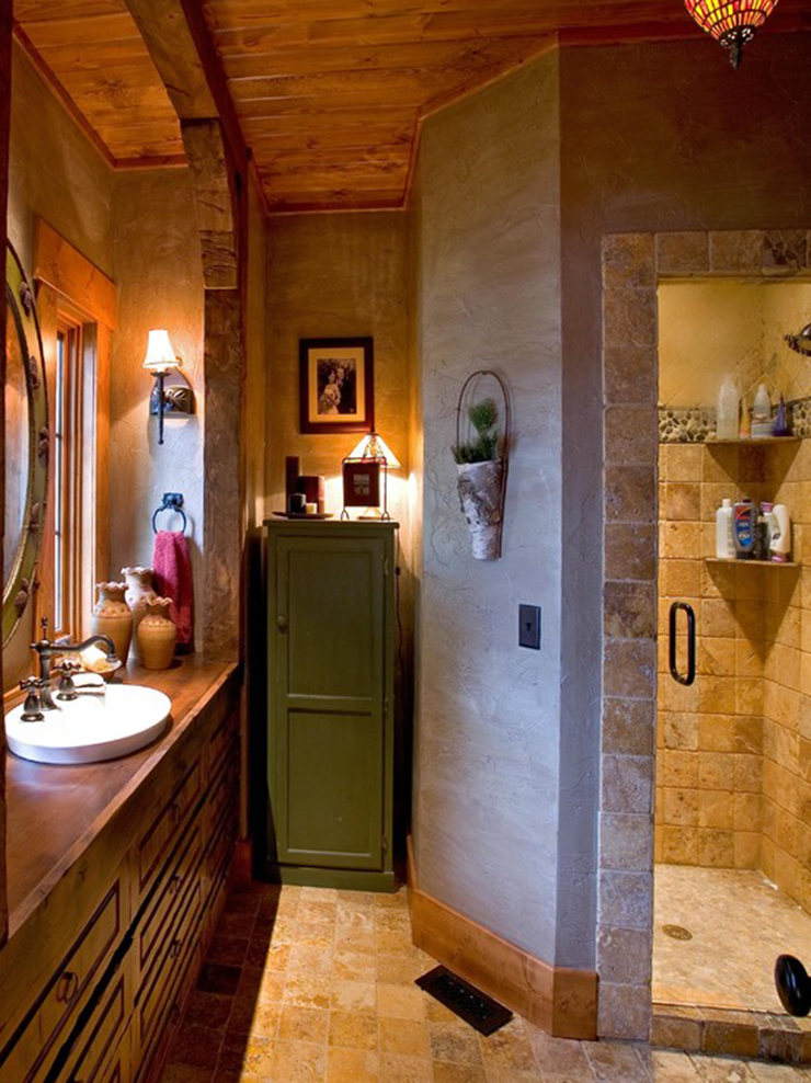 Aménagement rustique et luxueux de salles de bains déco design salle de bains rustique