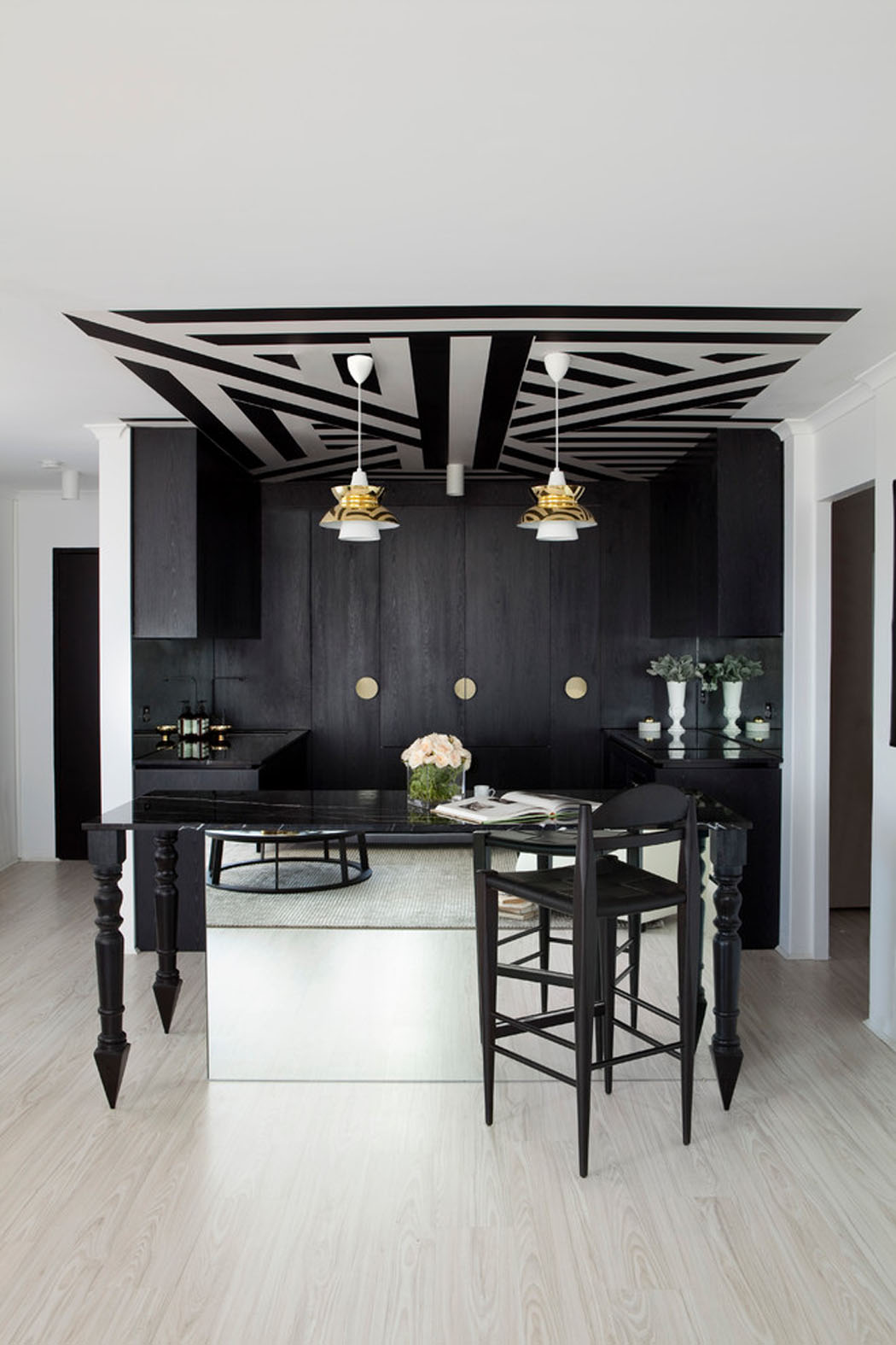 cuisine noire américaine appartement design