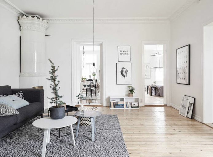 séjour appartement design scandinave
