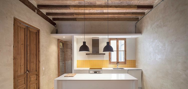 touches modernes industrielles intérieur design rustique