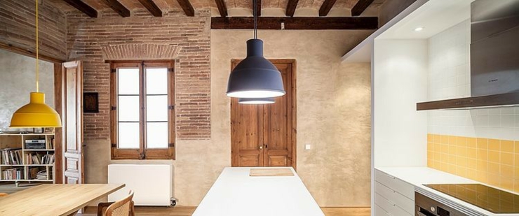 cuisine retro design rustique appartement