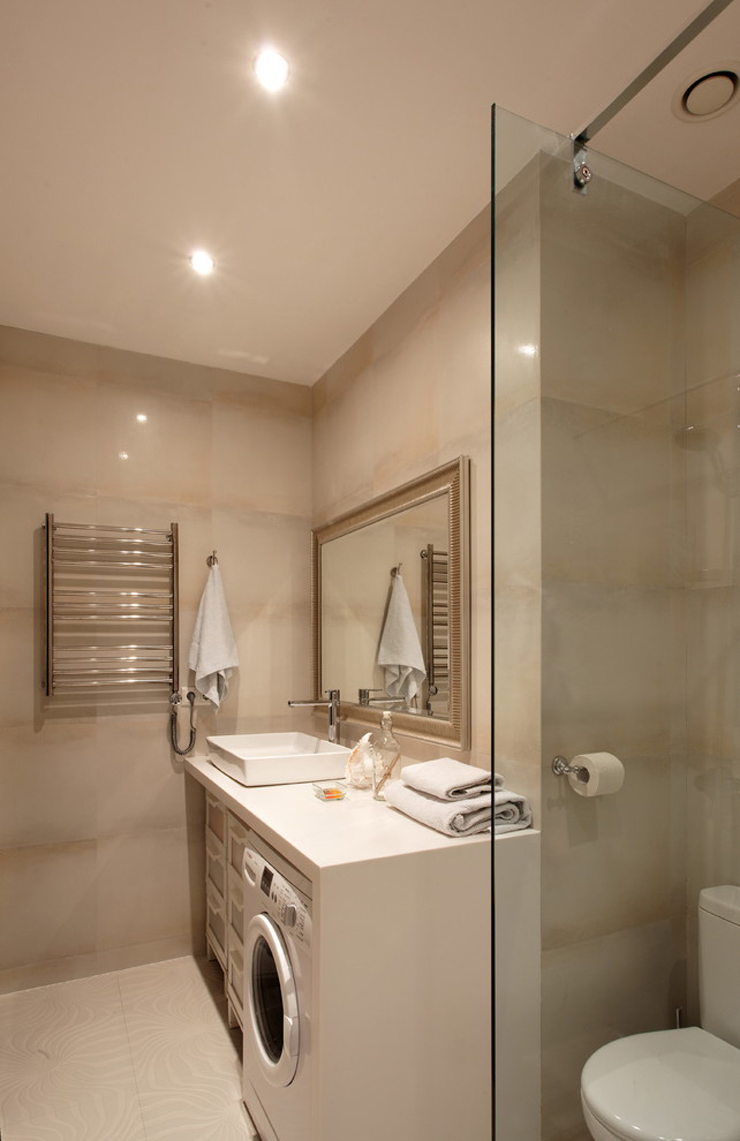salle de douche italienne machine à laver