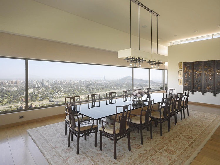 Vue splendide à partir de la salle à manger résidence luxe à vue époustouflante