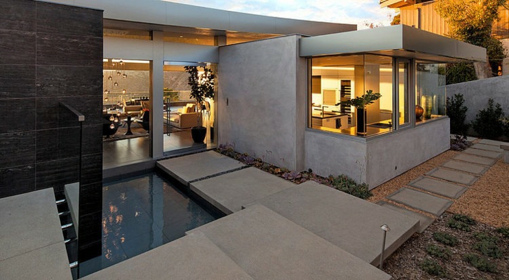 Agencement et éclairage du petit jardin intérieur superbe cour intérieur patio maison de luxe