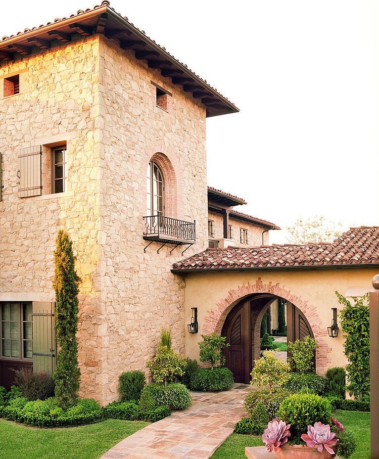 La maison de charme rustique vue d’extérieur manoir de luxe en californie