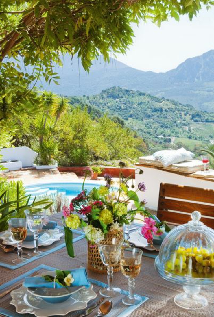 jardin à la vue superbe