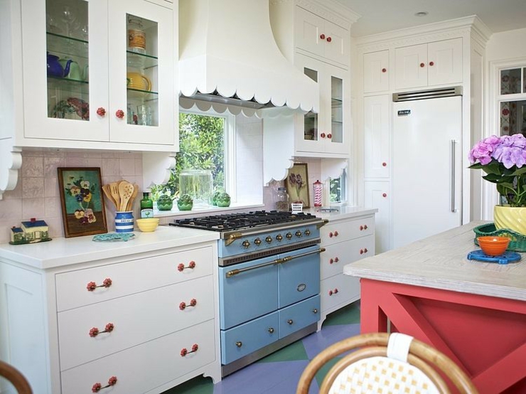 cuisinière retro bleu sympa cuisine