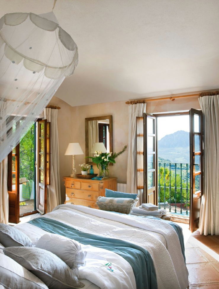 chambre à coucher à la magnifique vue