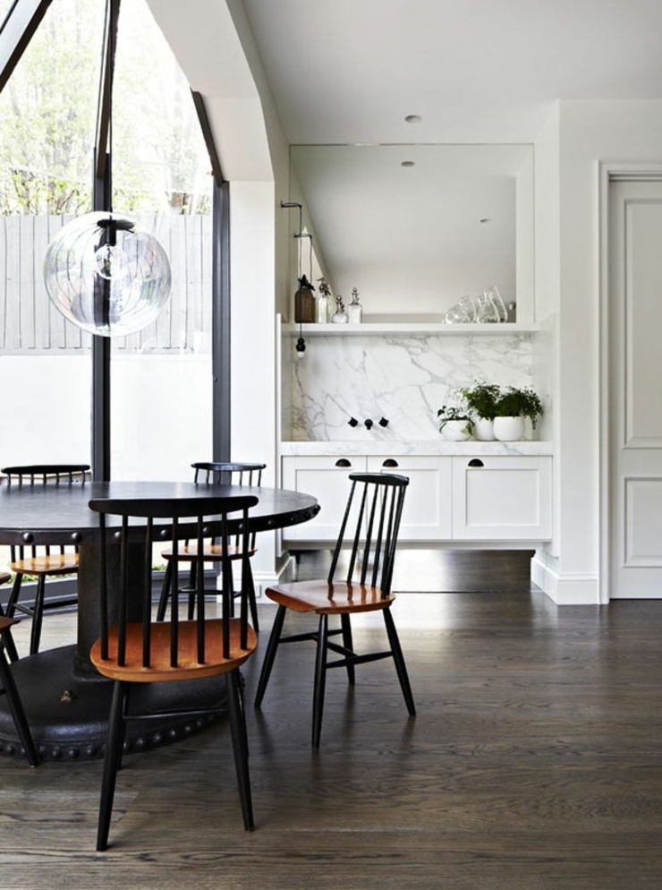 Côté salle à manger & cuisine intérieur citadin minimaliste contemporain