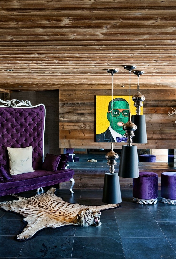 Mélange intéressant de styles et de designs villa de vacances rustique en bois alpes
