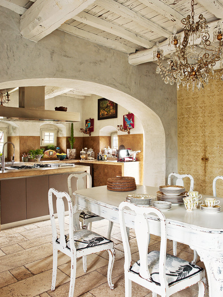 cuisine coin repas rustique toscane maison