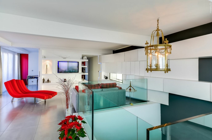 Une décoration intérieure éclectique de cet appartement de luxe séjour appartement duplex paris