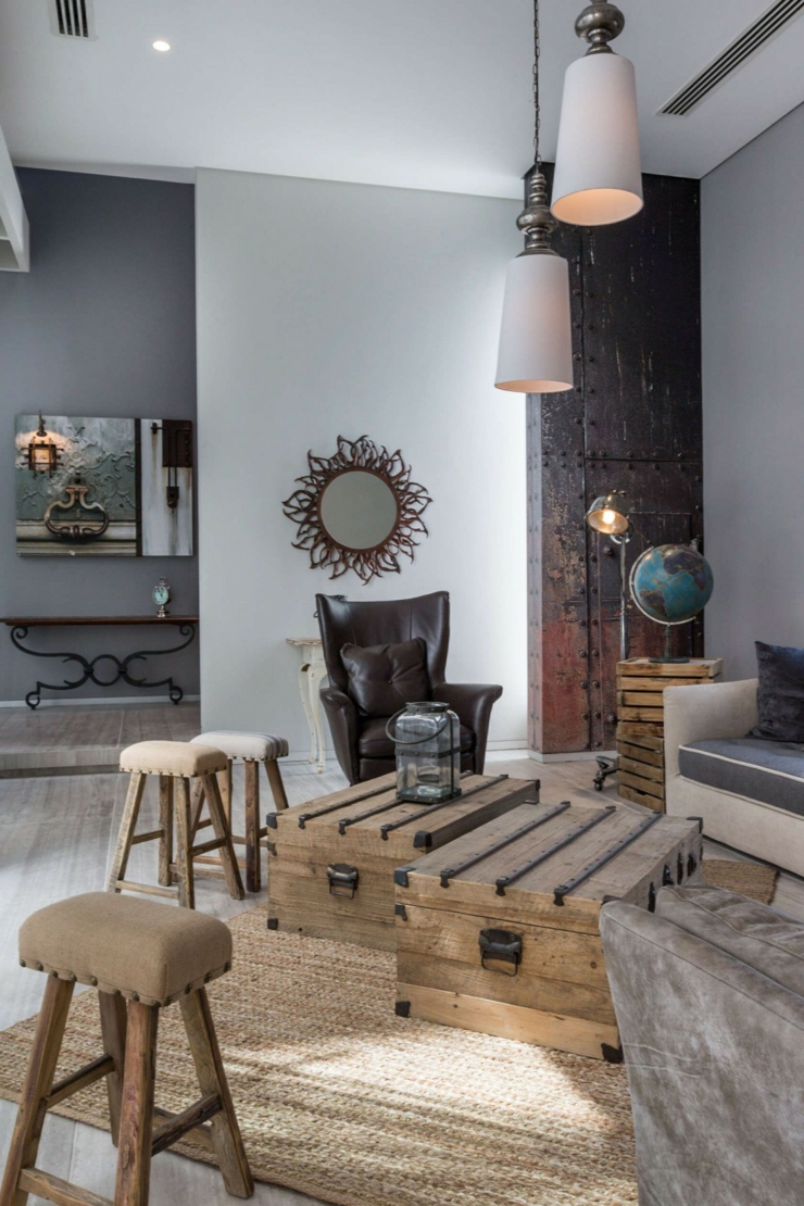 intérieur décoration design minimaliste rustque