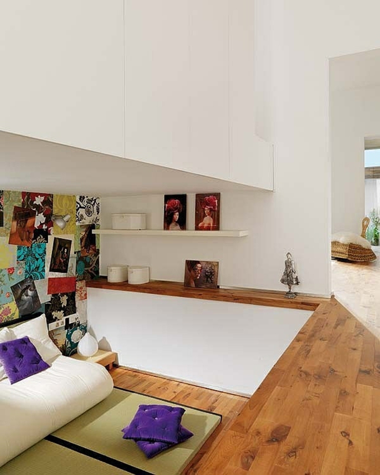 Côté détente et lecture de cet appartement barcelonais appartement Barcelone moderne citadine