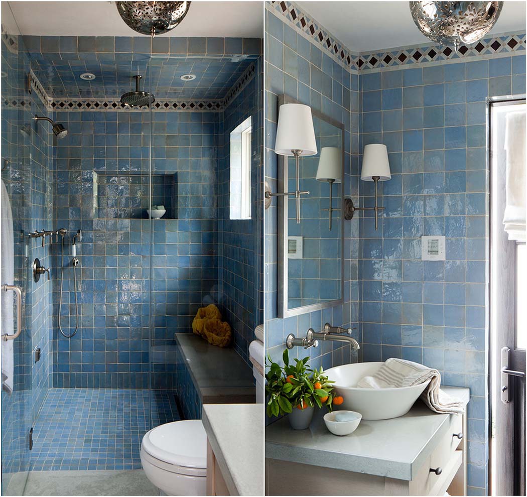 Une des salles de bains privatives de cette belle demeure secondaire sur la côte pièce de douche maison de luxe