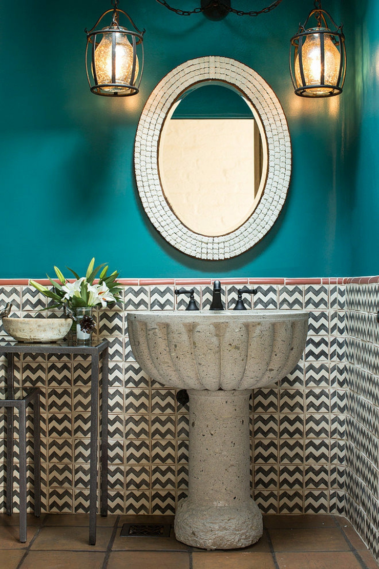 Salle de bains design vasque en pierre salle de bains maison rustique santa fe