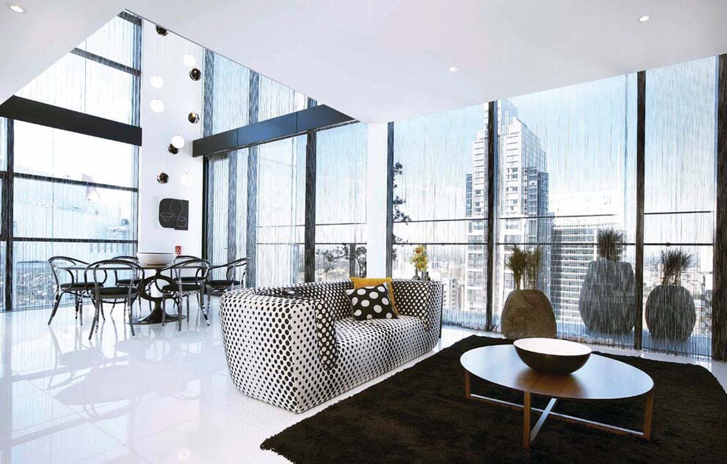 salon et séjour salle à manger duplex luxe