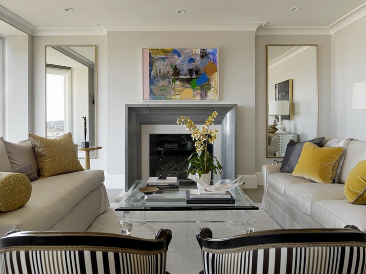 Intérieur classe et élégant à la déco classique séjour sobre design minimaliste