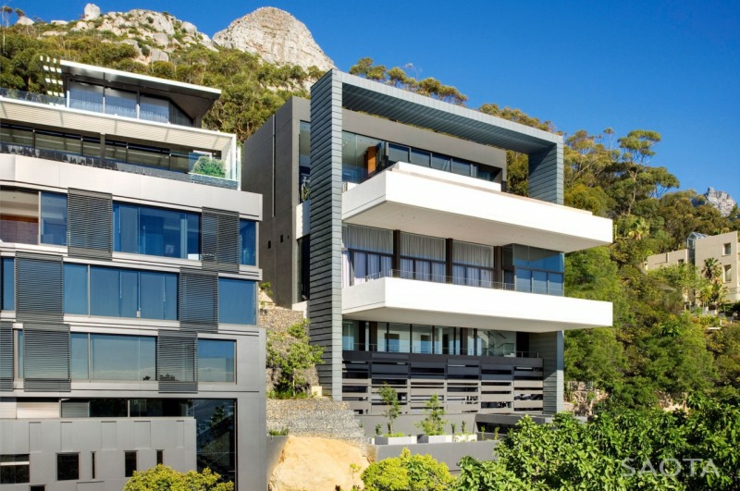 La belle demeure à Cape Town vue d’extérieur maison de prestige résidence de luxe maison d'architecte