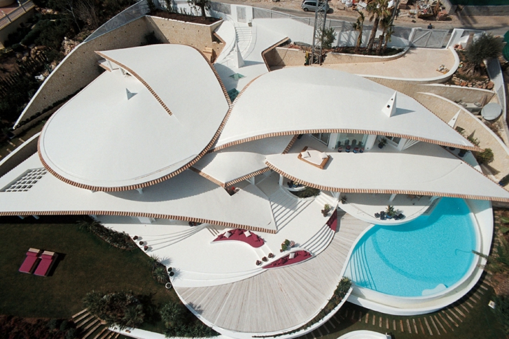La résidence de haut standing vue depuis le ciel superbe villa de vacances luxe mer
