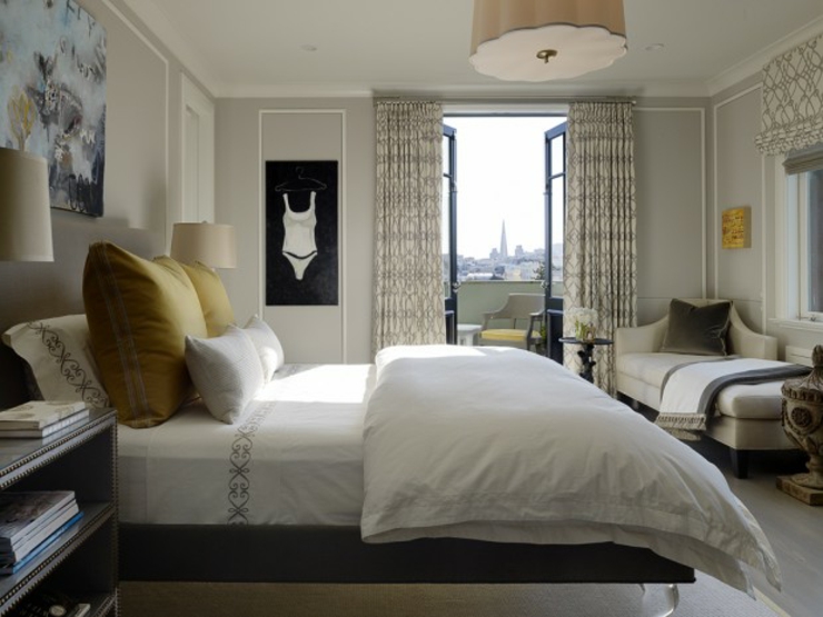 Une des chambres de cette résidence de prestige à San Francisco résidence de luxe chambre