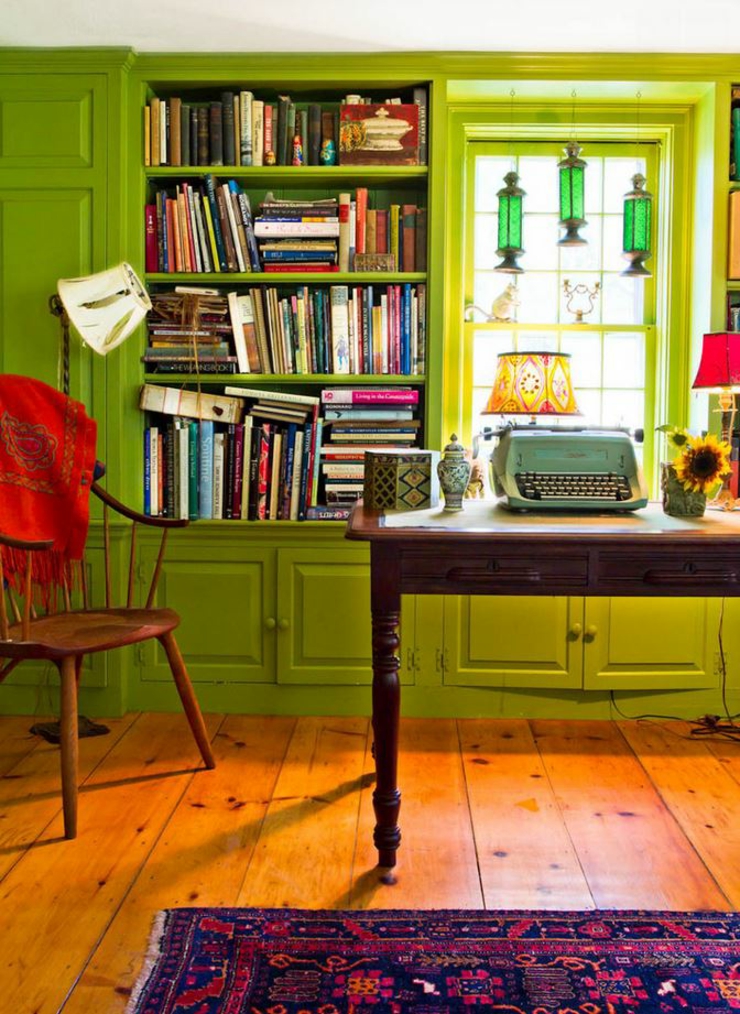 Une décoration artistique inspirée par le printemps déco et design dans de couleurs flashy