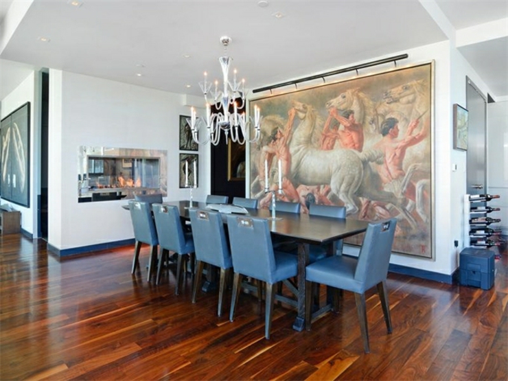 Splendide et éclectique déco pour la salle à manger salle à manger luxe appartement new york